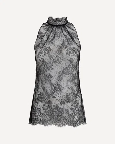 ALEXANDER MCQUEEN SLEEVELESS BLACK LACE TOP
