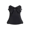Alexander Mcqueen Strapless Bustier Top In Black