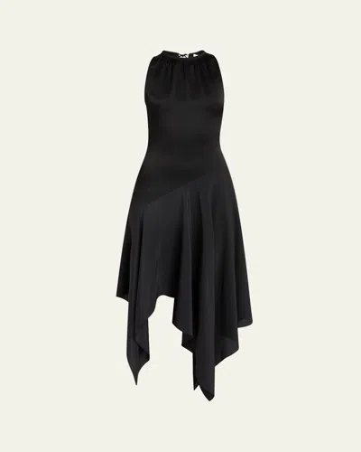 Alexander Mcqueen Sleeveless Flowy Handkerchief Midi Dress In Pattern