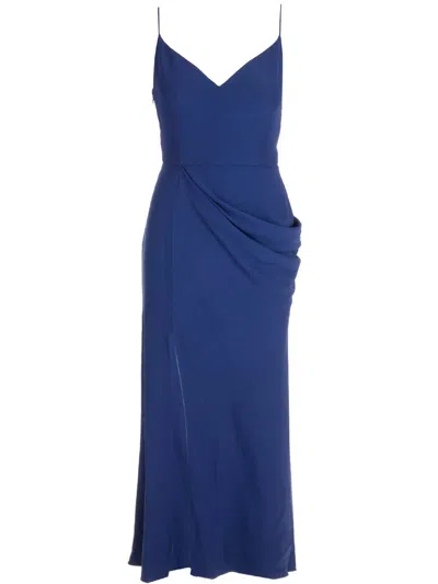 Alexander Mcqueen Synthetic Fibers Dress In Blue