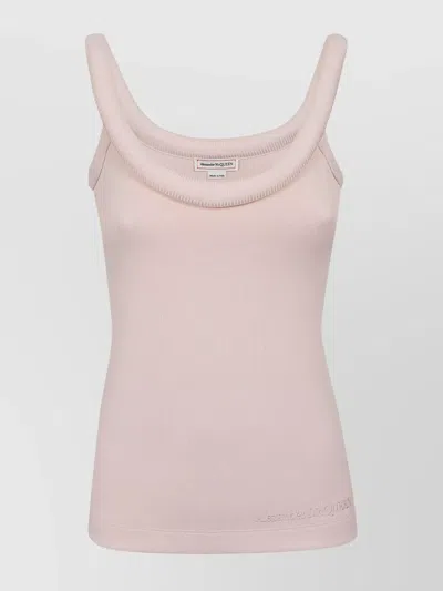 ALEXANDER MCQUEEN SLEEVELESS RIBBED SCOOP NECK TOP