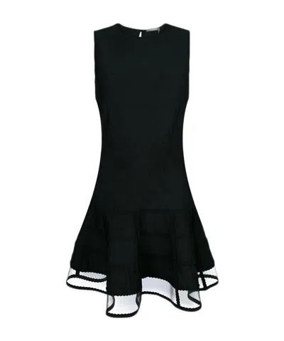 Alexander Mcqueen Sleeveless Short Dress In Black