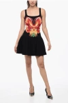 Alexander Mcqueen Black Multicolour Viscose Blend Dress
