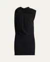 Alexander Mcqueen Wool Crepe Dress In Black