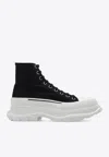 Alexander Mcqueen Tread Slick High-top Sneakers In Black
