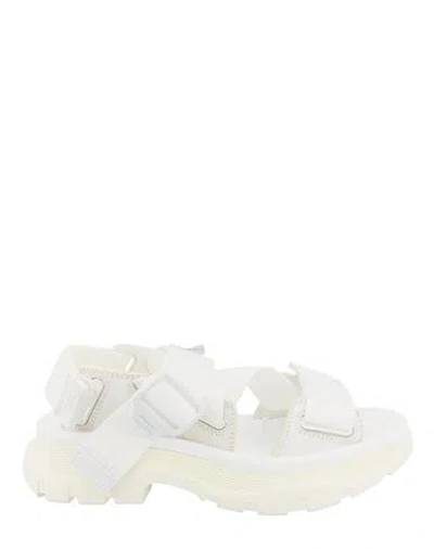 Alexander Mcqueen Slide Sandals Woman Sandals White Size 8 Polyamide