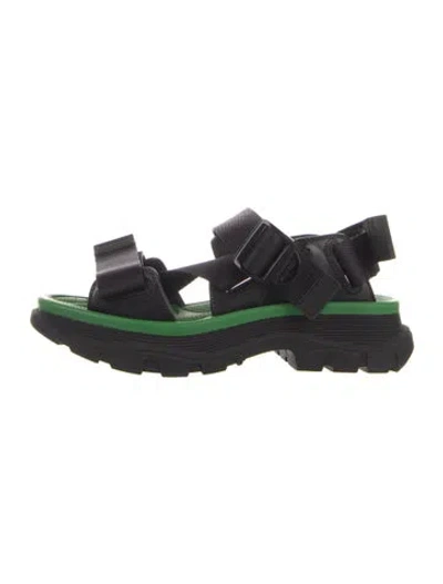 Pre-owned Alexander Mcqueen Slides In Green