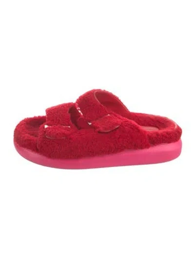 Pre-owned Alexander Mcqueen Slides In Red
