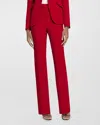 Alexander Mcqueen High-rise Wide-leg Pants In Love Red
