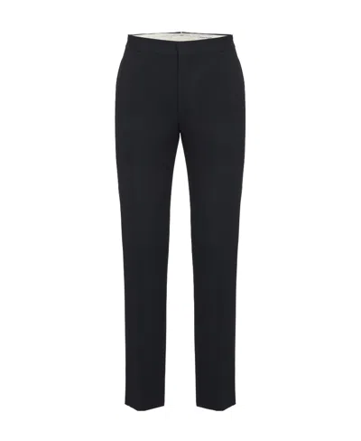 Alexander Mcqueen Slim-fit Tailored Wool Trousers In Black