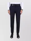 Alexander Mcqueen Slim Front Creased Pants With Side Pockets