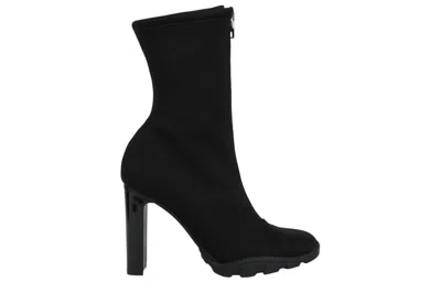 Pre-owned Alexander Mcqueen Slim Tread Ankle Boots Black (women's)