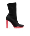 Alexander Mcqueen Scuba Fabric Boots In Black