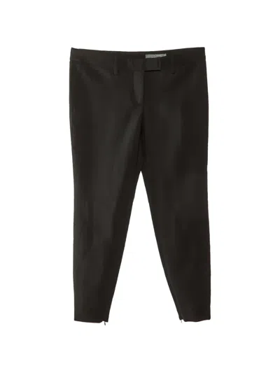 Pre-owned Alexander Mcqueen Slim-fit Tailored Trousers In Black