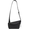 Alexander Mcqueen T-bar Sling Pebbled-leather Shoulder Bag In Black/silver