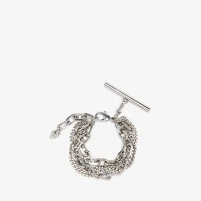 Alexander Mcqueen Sling Bracelet In Palladium
