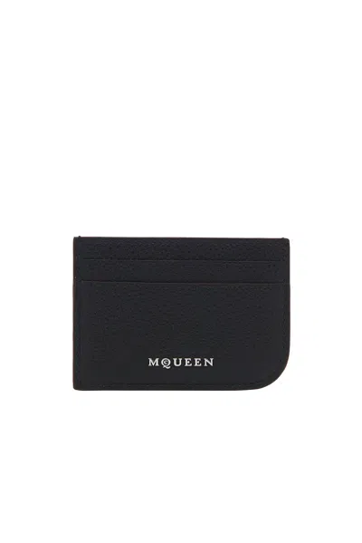 Alexander Mcqueen Sling Card Case In Black