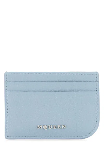 Alexander Mcqueen Sling Card Case In Blue