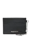 Alexander Mcqueen Sling Card Holder Door In Black