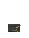 Alexander Mcqueen Chain Attachment Card Holder In Black