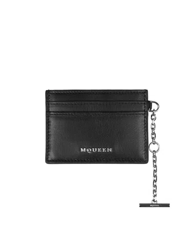 Alexander Mcqueen Sling Card Holder In Black