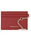 Alexander Mcqueen Sling Card Holder In Red