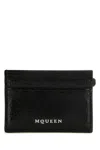 Alexander Mcqueen Leather Wallet With Compact Design And Chain Detail