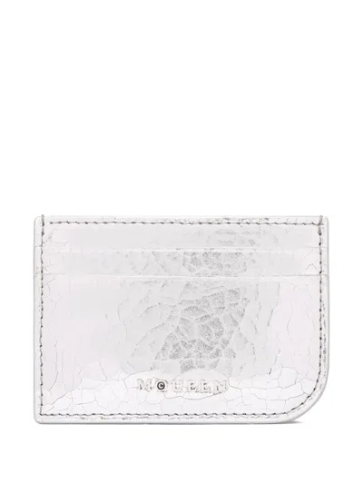Alexander Mcqueen Sling Cardholder In Grey