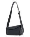 Alexander Mcqueen T-bar Sling Pebbled-leather Shoulder Bag In Black
