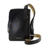 Alexander Mcqueen T-bar Suspender Mobile Phone Bag In Black