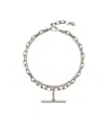 Alexander Mcqueen Sling Double-chain Necklace In Metallic