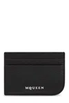 Alexander Mcqueen Sling Logo Plaque Card Holder In Black