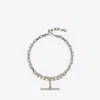 Alexander Mcqueen Sling Double-chain Necklace In Palladium