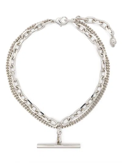 Alexander Mcqueen 'sling' Necklace In Silver