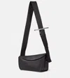 Alexander Mcqueen T-bar Sling Pebbled-leather Shoulder Bag In Black