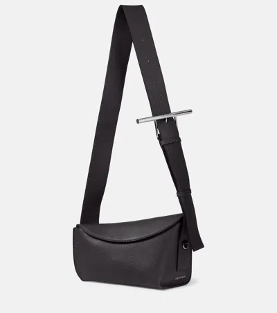 Alexander Mcqueen Sling Small Leather Crossbody Bag In Black