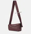 Alexander Mcqueen Sling Small Leather Crossbody Bag In Burgundy