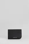 Alexander Mcqueen Black Pebbled Leather Card Holder With Zip