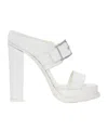 Alexander Mcqueen Slip-on Platform Sandals In White