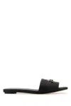 Alexander Mcqueen Black Leather Slippers