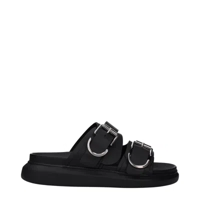 Alexander Mcqueen Slippers And Hooves Men Leather Black