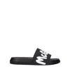 Alexander Mcqueen Graffiti Logo Rubber Slide Sandals