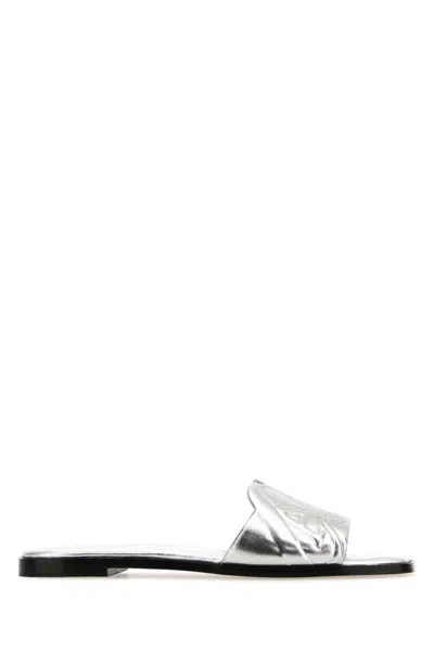 Alexander Mcqueen Slippers In Silver