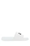 Alexander Mcqueen Logo Rubber Slides In White