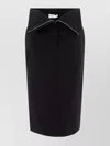Alexander Mcqueen Slit Back Pocket Button High Waist