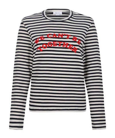Alexander Mcqueen Slogan Embroidered Stried T-shirt In Gray