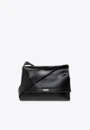 Alexander Mcqueen Slouch Cracked Leather Messenger Bag