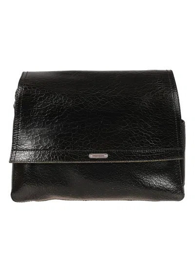 Alexander Mcqueen Slouch Shoulder Bag In Black/silver