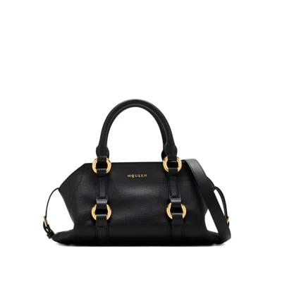 Alexander Mcqueen Small Farringdon Tote Bag In Black