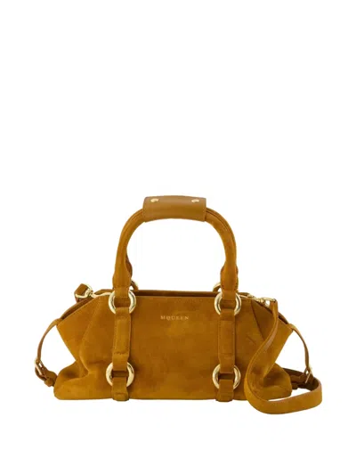 Alexander Mcqueen Small Farringdon Tote Bag In Brown